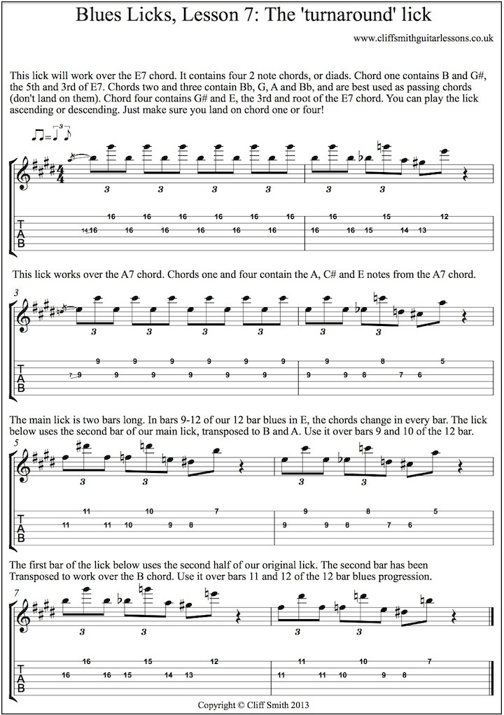 101 Blues Guitar Turnaround Licks Pdf